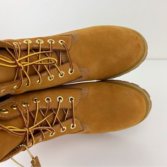 Men’s Timberland 6” Inch CLASSIC Premium BOOTS 10061 Wheat Nubuck NEW Size 8 - Picture 11 of 15